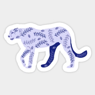 Very Peri Panther with henna motifs Sticker